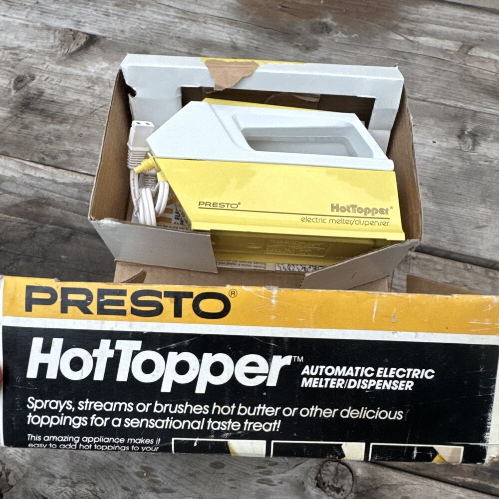 PRESTO Hot Topper Automatic Electric Butter Melter Dispenser Popcorn Open Box